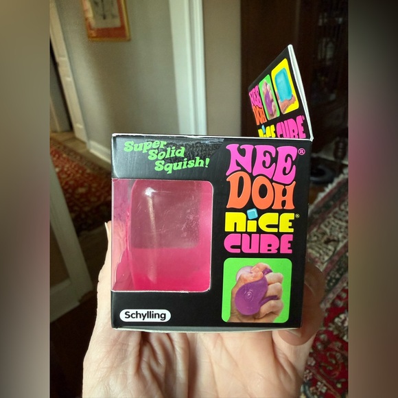 Nee Doh Nice Cube Super Solid Squish Pink TikTok popular! - Picture 2 of 5
